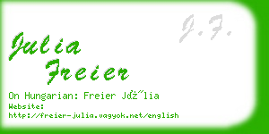 julia freier business card